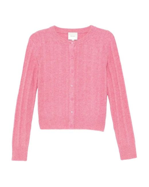 Reformation Pink Hannah Cardigan