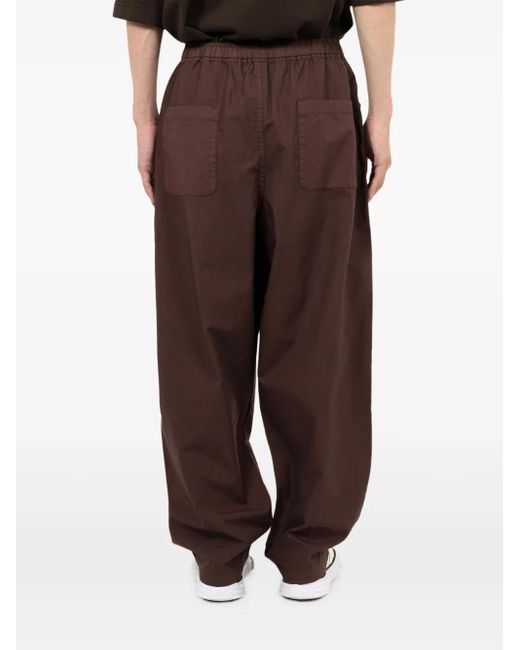 in・stru(men-tal) Brown Elastic-Waistband Trousers for men