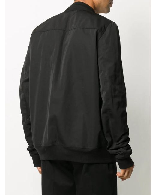 Rick Owens Black Abstract Print Bomber Jacket for men