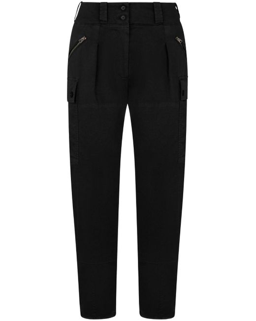 Tom Ford Black Cargo Cropped Trousers