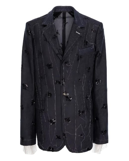 CuAnna Black Sequin-Embellished Blazer