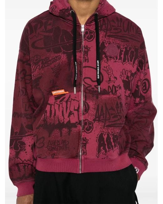 メンズ Aape By A Bathing Ape Aapeunvs パーカー Red