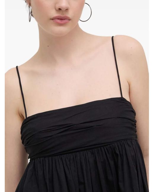 HUGO Black Gerafftes Minikleid mit Schleifenverschluss