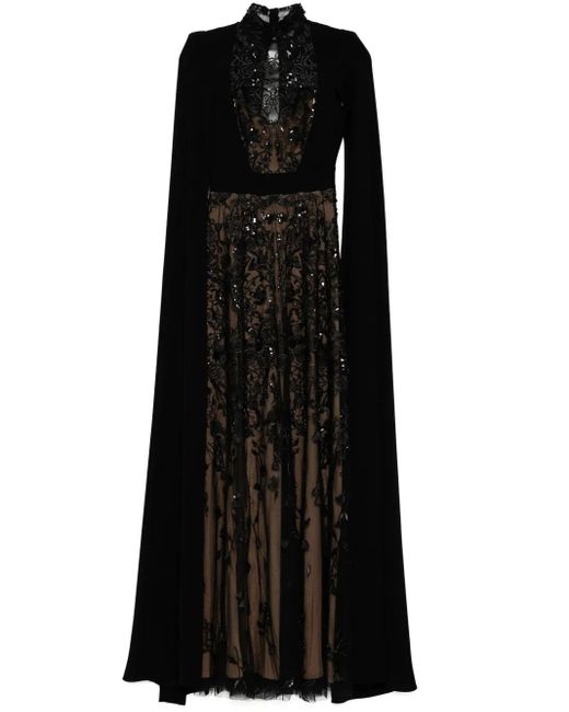 Zuhair Murad Black Embroidered Gown