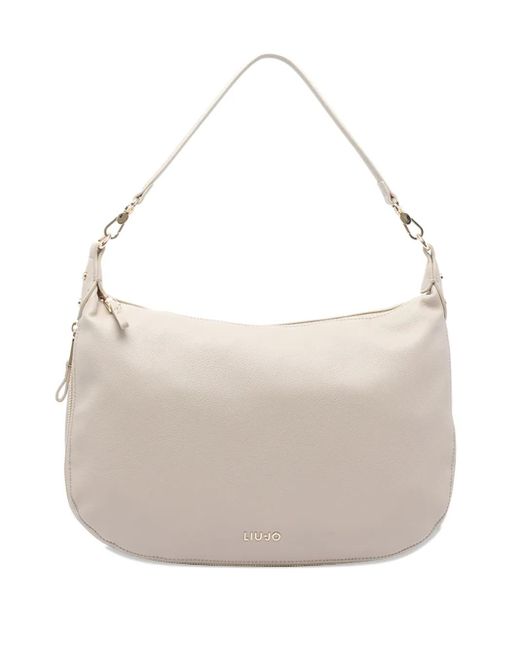 Borsa A Spalla Media Con Zip di Liu Jo in White