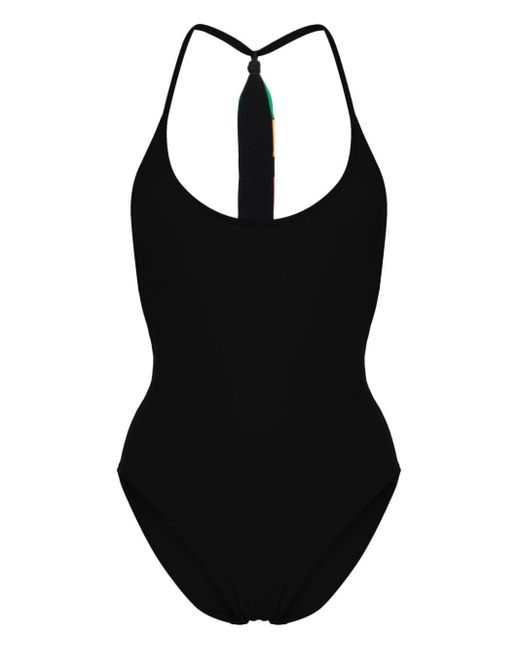 Eres Black Virtuosa Patchwork-strap Swimsuit