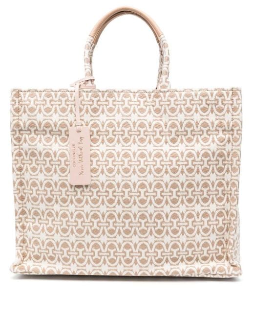 Coccinelle Never Without Monogram Tote Bag in Natural Lyst Australia