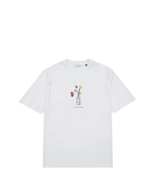 Edmmond Studios White Blooming Floral-Print T-Shirt for men