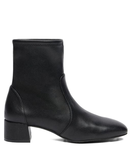 Stuart Weitzman Black 50Mm Maeve Block-Heel Boots
