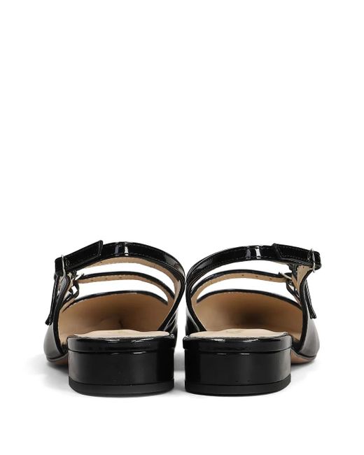 Anna F. Black Patent-Finish Ballet Flats