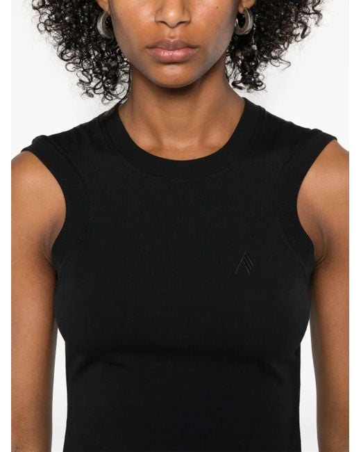 The Attico Black Light Jersey Tank Top