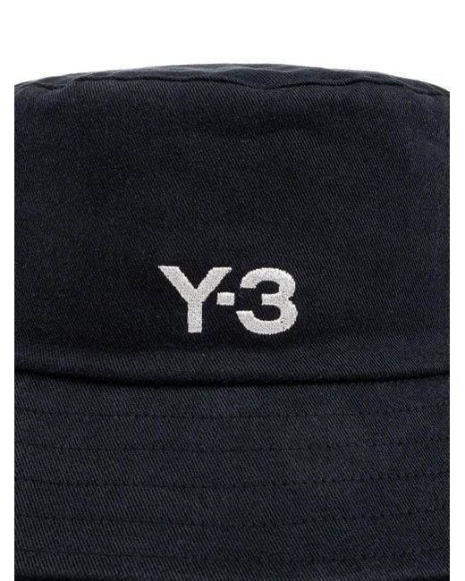 Y-3 Blue Bucket Hat With Logo Print