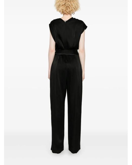 Victoria Beckham Black Draped Jumpsuit