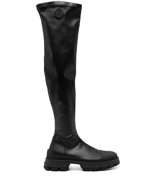 Moncler Black Over-The-Knee Boots