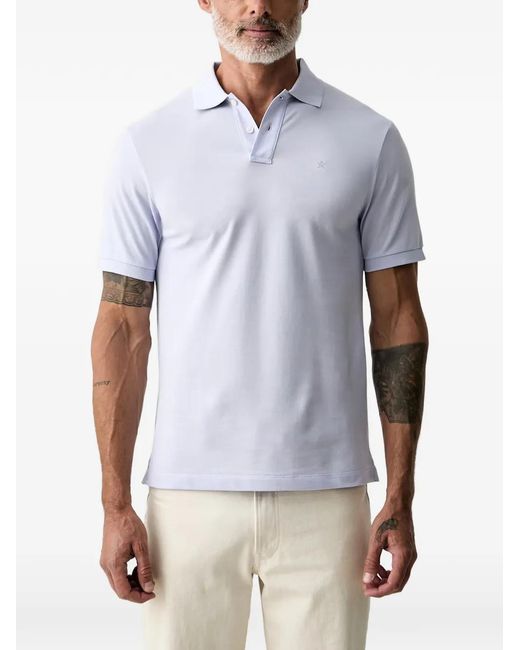 Hackett Blue Logo-Embroidered Polo Shirt for men