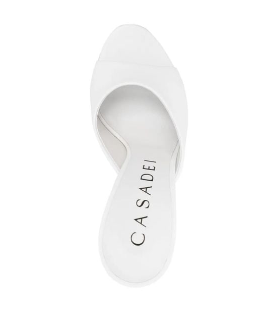 Casadei White Blade Minorca Sandals