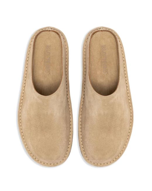Buttero Brown Suede Slippers for men