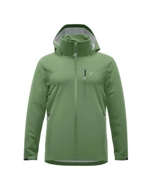 REDELK Green Cosmos Logo-Print Hooded Jacket for men