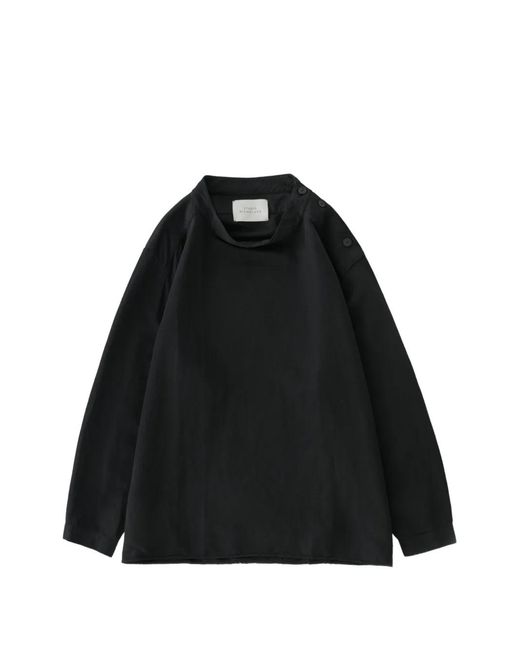 Studio Nicholson Black Holkham Shoulder-Button Shirt for men