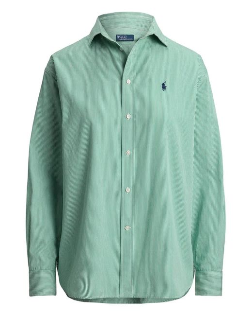 Polo Ralph Lauren レディース グリーン ストライプ シャツの通販はau