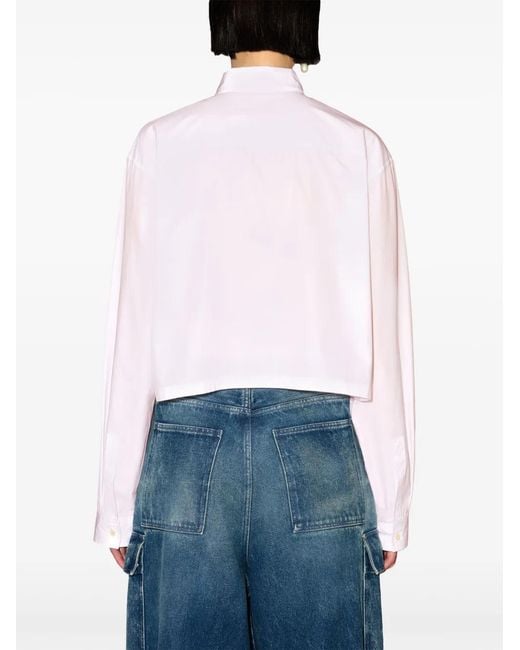 Ambush White Cropped Shirt