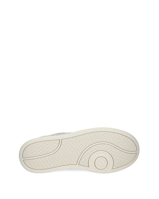MICHAEL Michael Kors White Monogram-Pattern Sneakers