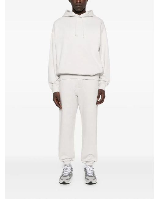 Y-3 White Elastic-Cuffed Drawstring Trousers
