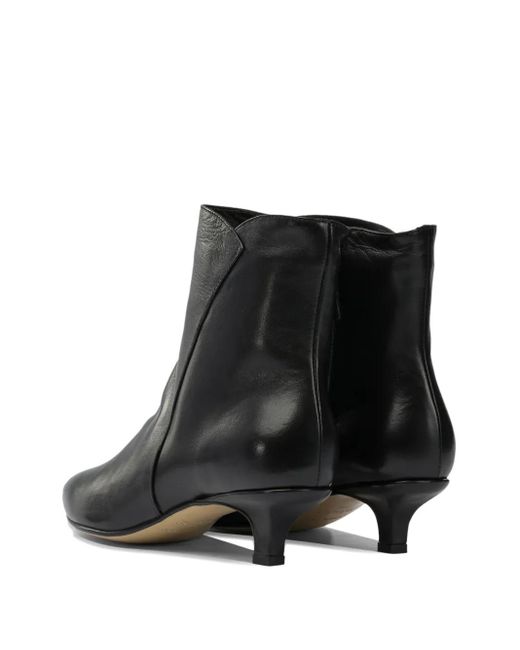 Pomme D ́Or Black Pointed Leather Boots