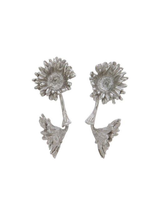Orecchini con design a fiori di Marni in Metallic