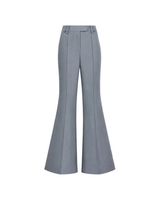 Zimmermann Blue Button-Detail Flared Trousers