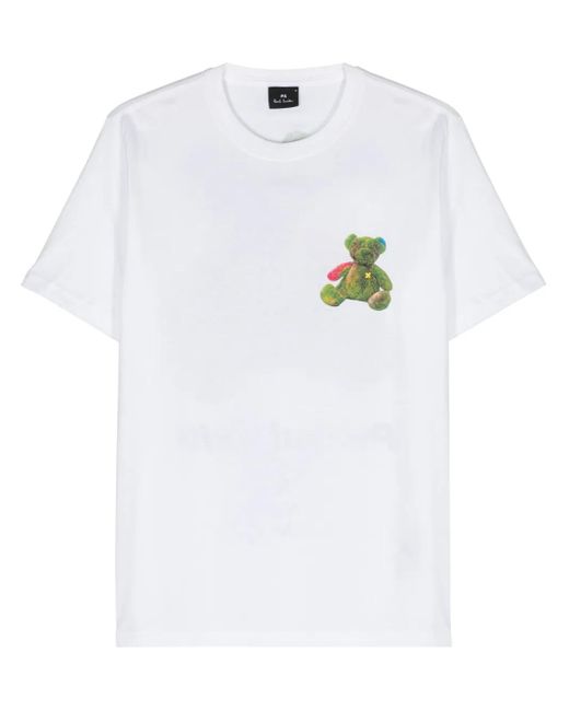 T-shirt Paul Smith Homme - Taille S - Bleu - Logo Graphique - Coton - Occasion TB
