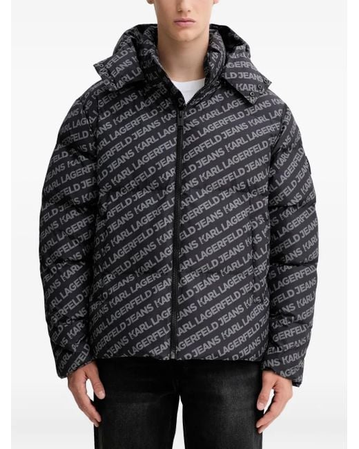 メンズ Karl Lagerfeld パデッドジャケット Gray