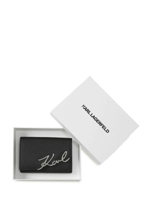 Cartera con logo Karl Lagerfeld de color Black