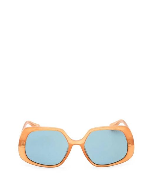 GUESS EYEWEAR Blue Oversized Geometric-Frame Sunglasses