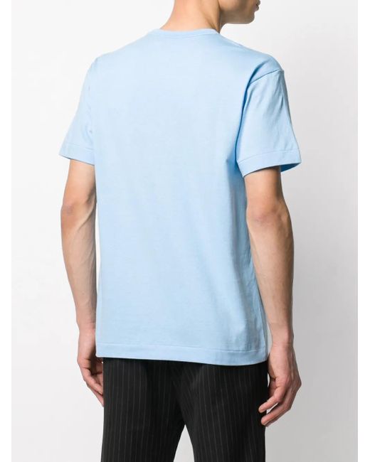 COMME DES GARÇONS PLAY Blue Little Heart Logo T-Shirt for men