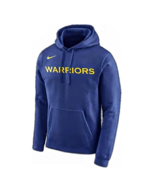 Nike Blue Nba Golden State Warriors Hoodie for men