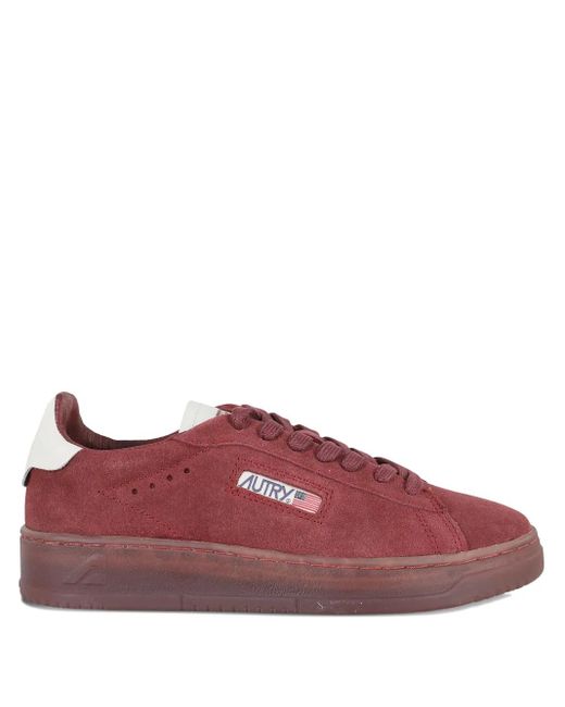 Autry Purple Dallas Suede Leather Sneakers