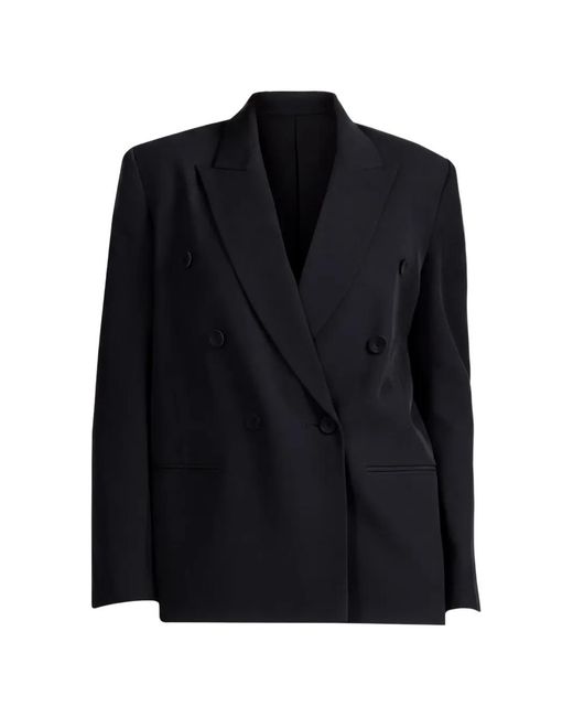 The Sei Black Double-Breasted Blazer