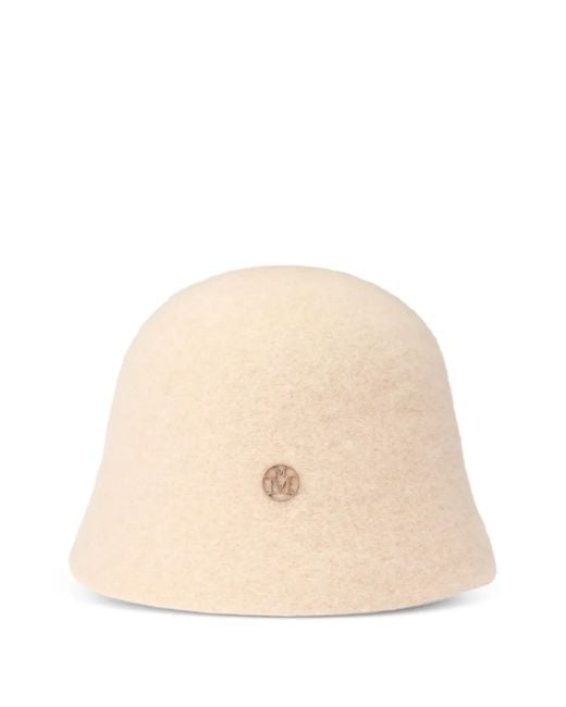 Maison Michel Natural Pablo Logo-Detail Hat