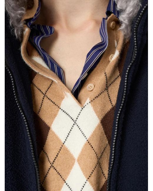 Miu Miu Brown Cashmere Polo Shirt