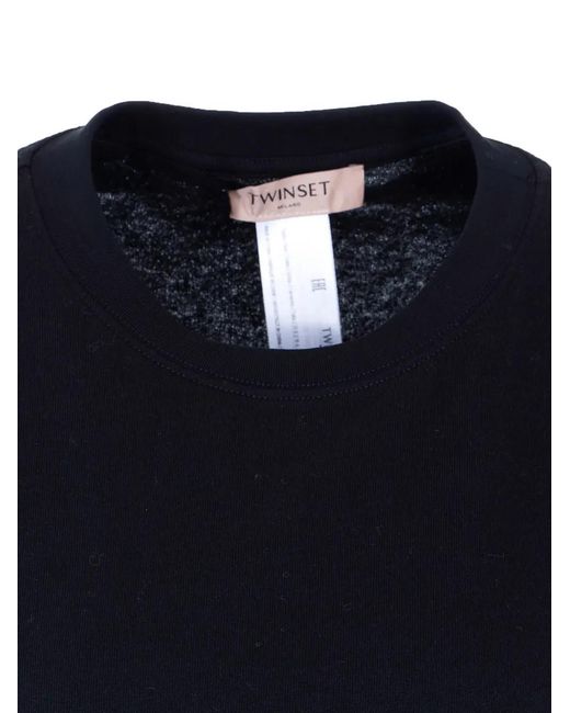 Twinset Blue Bustier-Detail T-Shirt