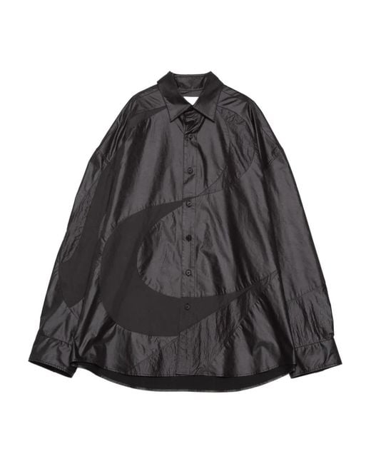 Yoshio Kubo Gray Abstract-Print Shirt