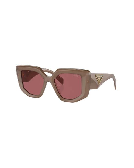 Prada Pink Prada Pr 14Zs Oversize Frame Sunglasses