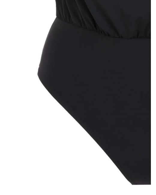 Amir Slama Black Cowl-Neck Swimsuit