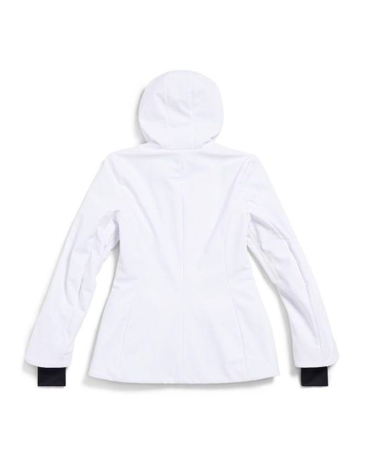 Balenciaga White Classic-hood Zip-up Coat