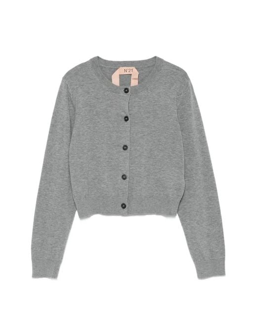 N°21 Gray Buttoned Cardigan
