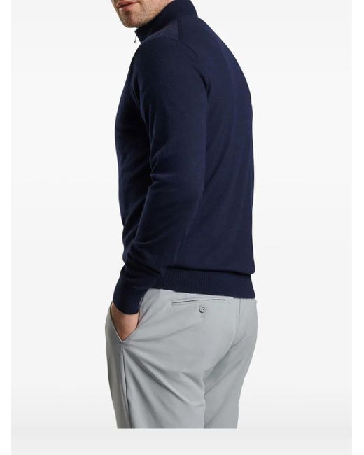 Peter Millar Blue Half-Zip Sweater for men