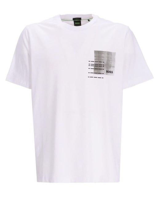 Boss T-shirt Met Logoprint in het White voor heren