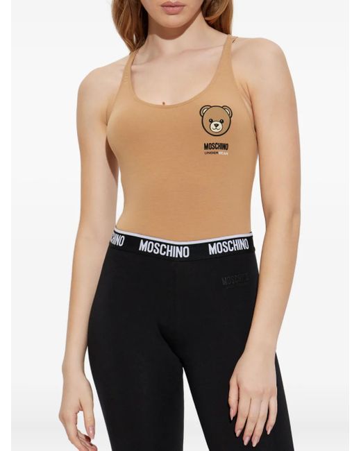 Moschino Natural Teddy Bear-Print Body