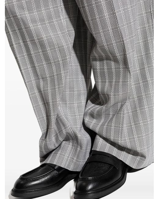 Emporio Armani Black Leather Loafers for men